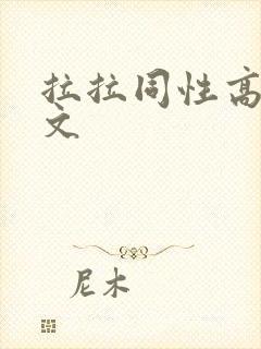 拉拉同性高辣h文封面