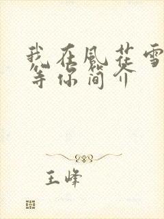 我在风花雪月里等你简介封面