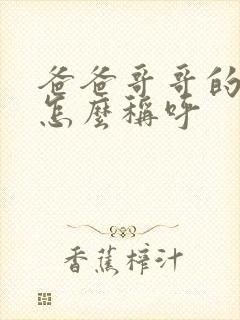 爸爸哥哥的孩子怎么称呼