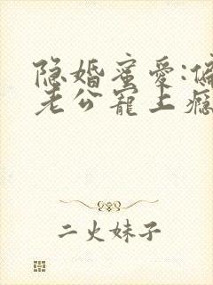 隐婚蜜爱:偏执老公宠上瘾小说