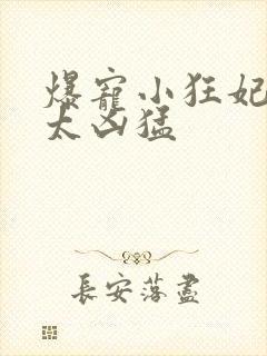 爆宠小狂妃皇叔太凶猛封面