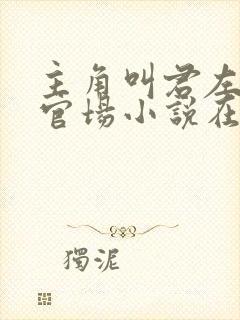 主角叫君左漫的官场小说在线阅读
