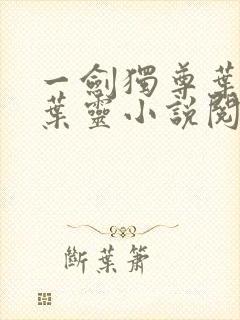 一剑独尊叶玄,叶灵小说阅读