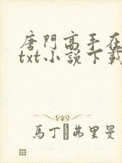 唐门高手在异世txt小说下载
