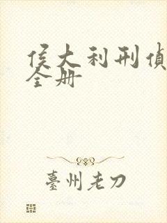 侯大利刑侦笔记全册