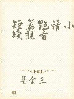 短篇艳情小说在线观看