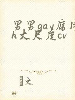 男男gay腐片h大尺度cv