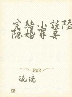 完结小说陆少的隐婚罪妻