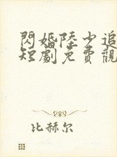 闪婚陆少追妻儿短剧免费观看下载