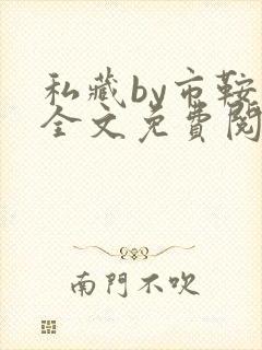 私藏by市鞍马全文免费阅读笔趣阁封面