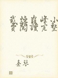 武炼巅峰小说免费阅读完整版封面