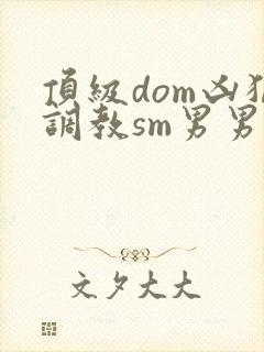 顶级dom凶狠调教sm男男文