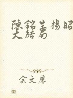 陈铭生杨昭结局大结局