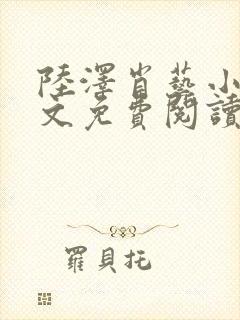 陆泽肖艺小说全文免费阅读