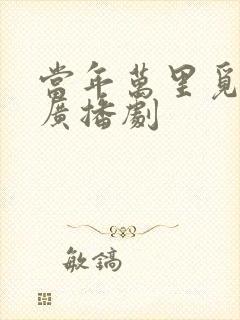 当年万里觅封侯广播剧封面