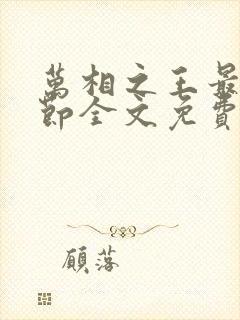 万相之王最新章节全文免费阅读