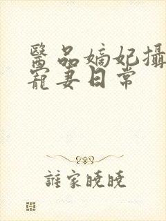 医品嫡妃摄政王宠妻日常
