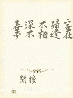 春深不归客,清梦不相逢在线阅读