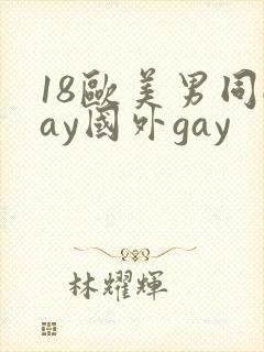 18欧美男同gay国外gay