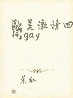 欧美激情四射男同gay
