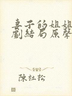 妻子的姐姐1韩剧结局原声在线观看封面