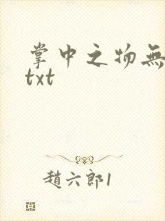 掌中之物无删减txt