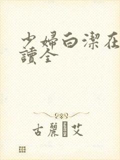 少妇白洁在线阅读全