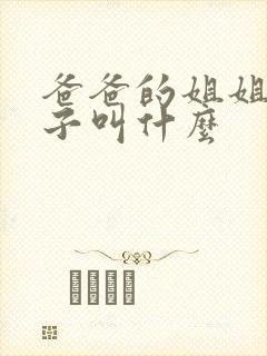 爸爸的姐姐的儿子叫什么