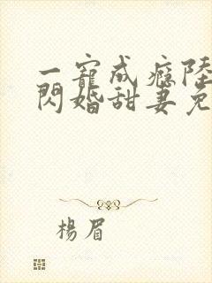一宠成瘾陆少的闪婚甜妻免费阅读