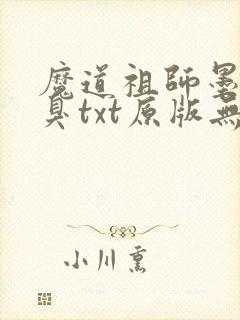 魔道祖师墨香铜臭txt原版无删减封面