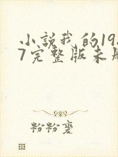 小说我的1987完整版未删减小说