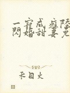 一宠成瘾陆少的闪婚甜妻免费阅读