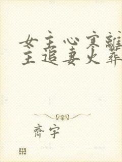 女主心寒离开男主追妻火葬场
