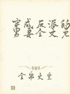 穿成反派的炮灰男妻全文免费阅读封面