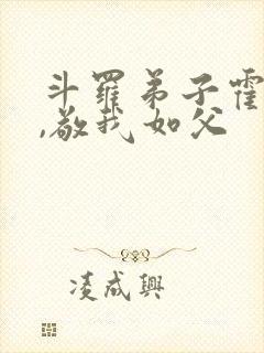 斗罗弟子霍雨浩,敬我如父封面