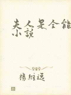 夫人是全能大佬小说