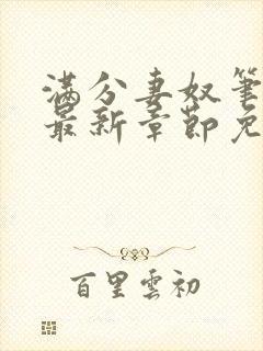 满分妻奴笔趣阁最新章节免费阅读全文