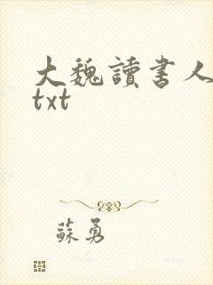 大魏读书人下载txt封面