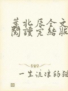 叶北辰全文免费阅读完结版