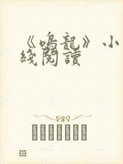 《鸣龙》小说在线阅读