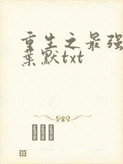 重生之最强弃少叶默txt
