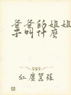 爸爸的姐姐的儿子叫什么