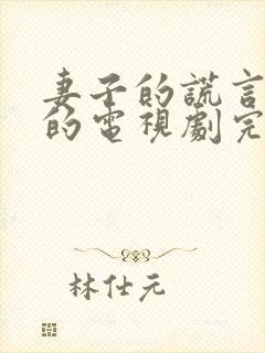 妻子的谎言免费的电视剧完整版高清