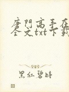 唐门高手在异世全文txt下载