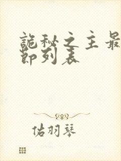 诡秘之主最新章节列表