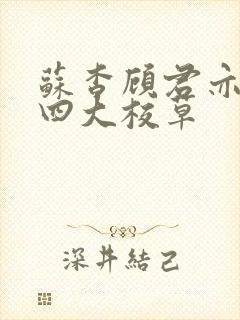苏杳顾君亦国防四大校草