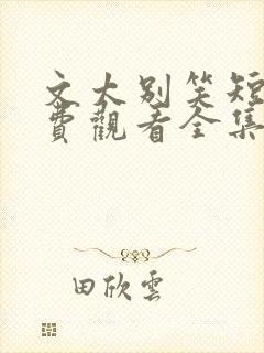 文太别笑短剧免费观看全集高清版