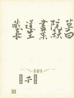 藏道书院草堂陆长生叶秋白小说阅读封面