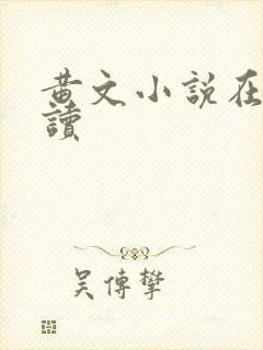 黄文小说在线阅读