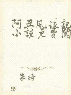 阿丑风流记原著小说免费阅读
